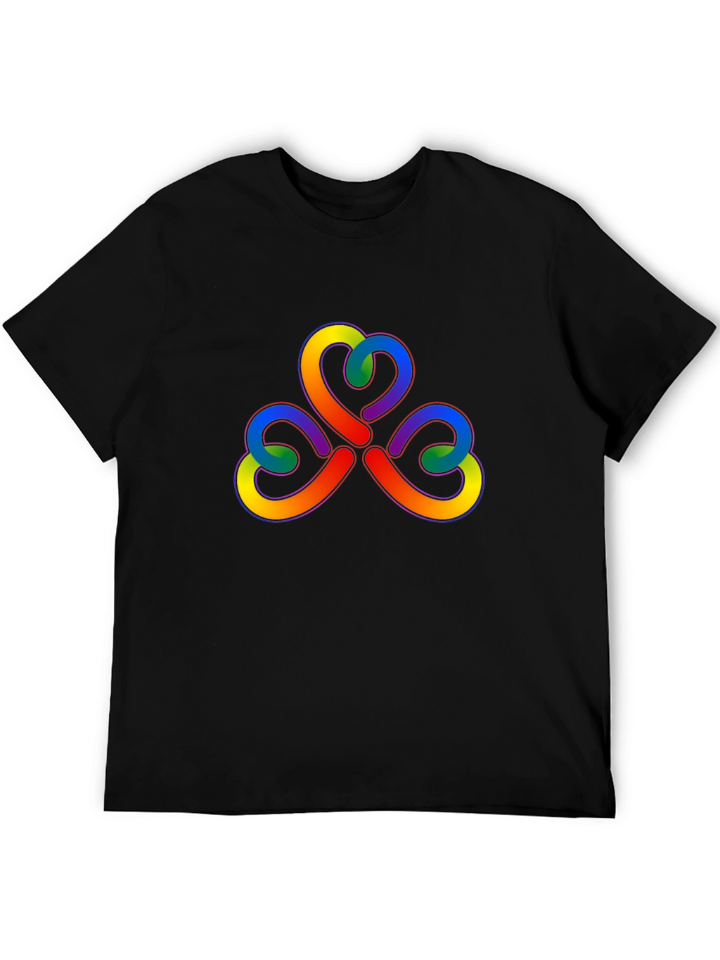 Rainbow Trefoil Knot Graphic Tee