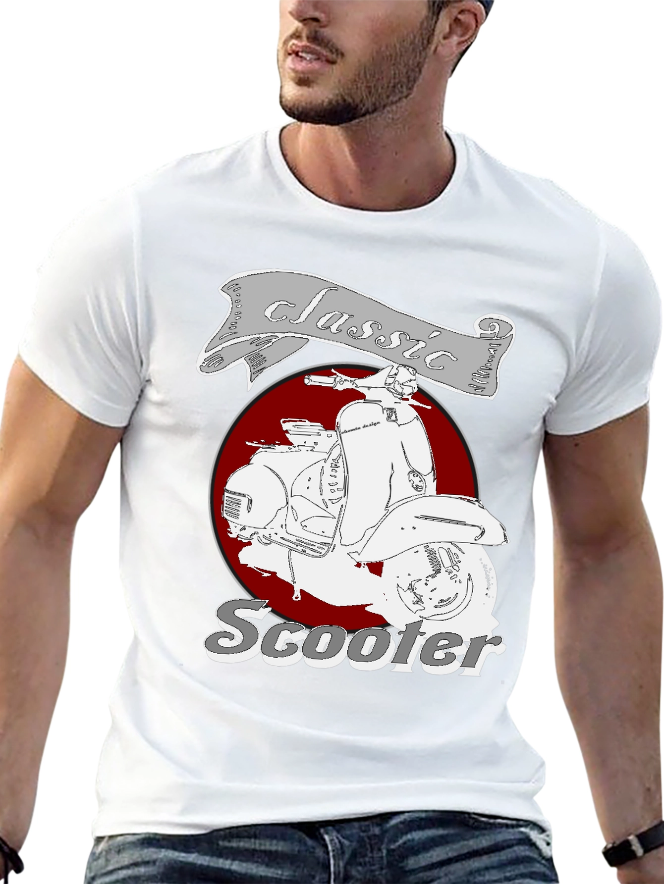Classic Scooter Graphic Tee - Retro Style