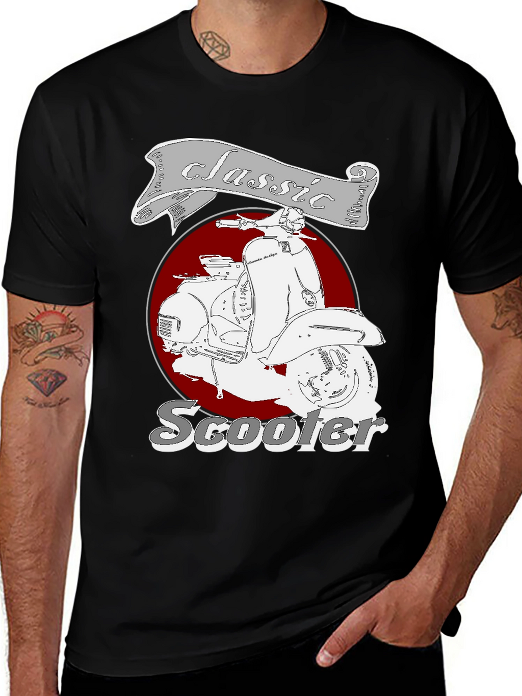Classic Scooter Graphic Tee - Retro Style