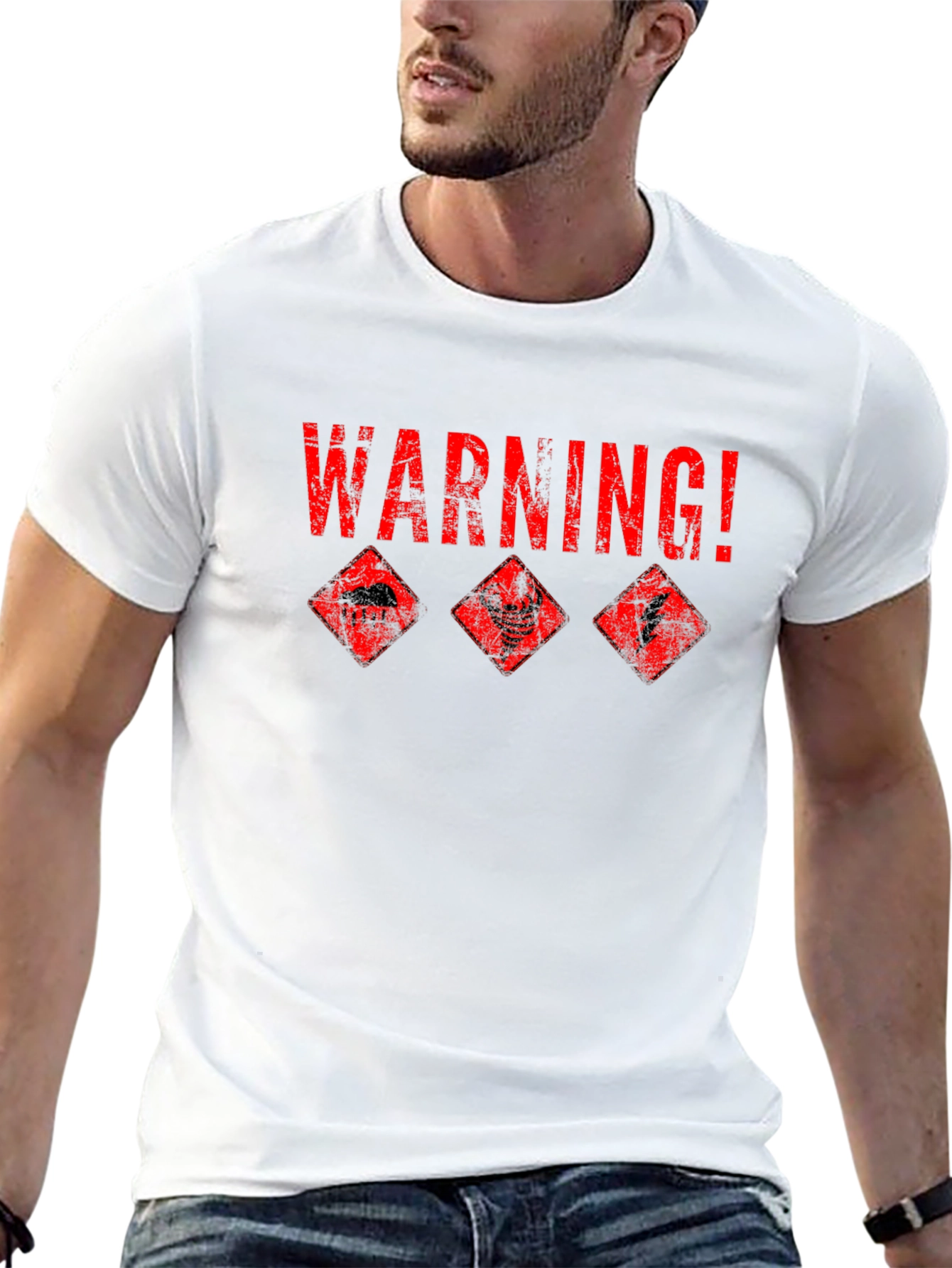 Warning! Weather Hazard Graphic T-Shirt