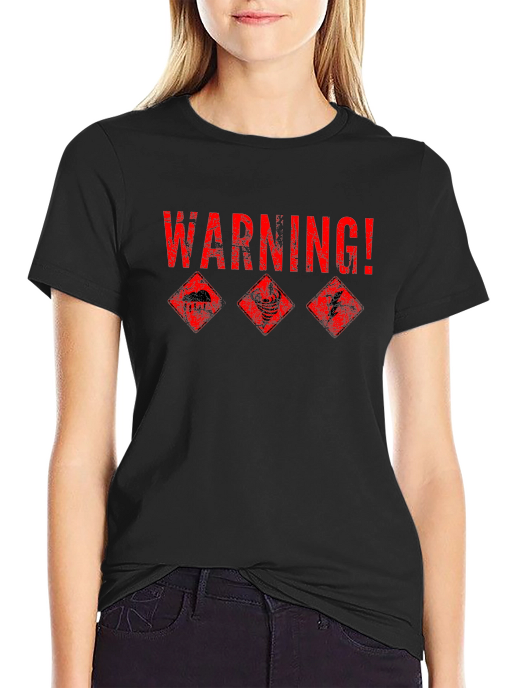 Warning! Weather Hazard Graphic T-Shirt