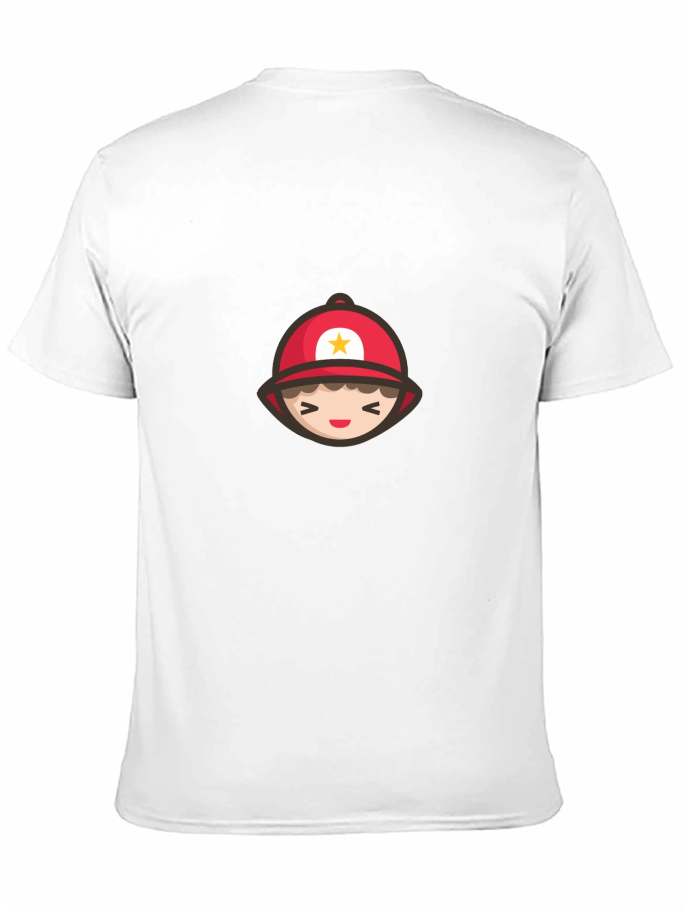 Cartoon Firefighter Graphic Tee - Soft Cotton T-Shirt