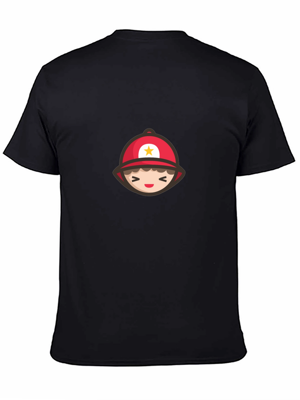 Cartoon Firefighter Graphic Tee - Soft Cotton T-Shirt