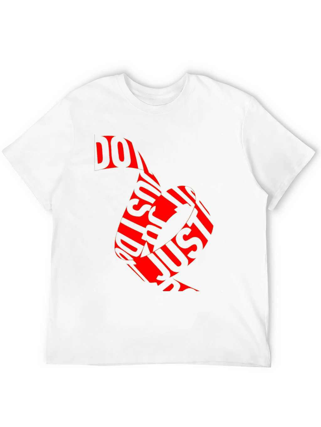 Just Do It Red Graphic Print Black T-Shirt