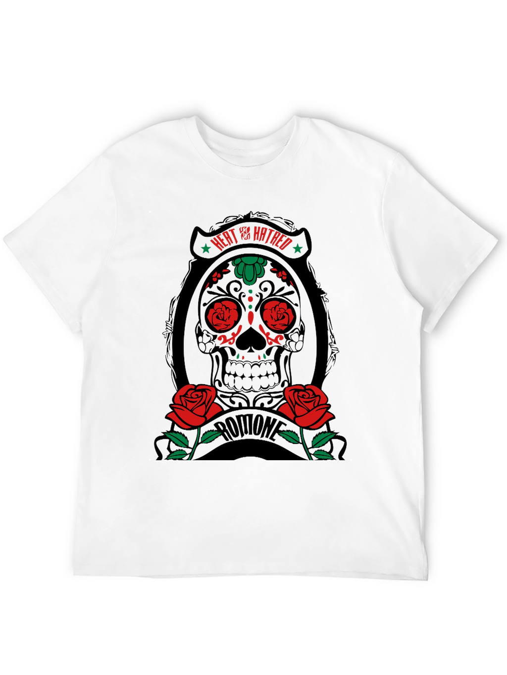 Heat & Hatred Skull Graphic Tee - Black