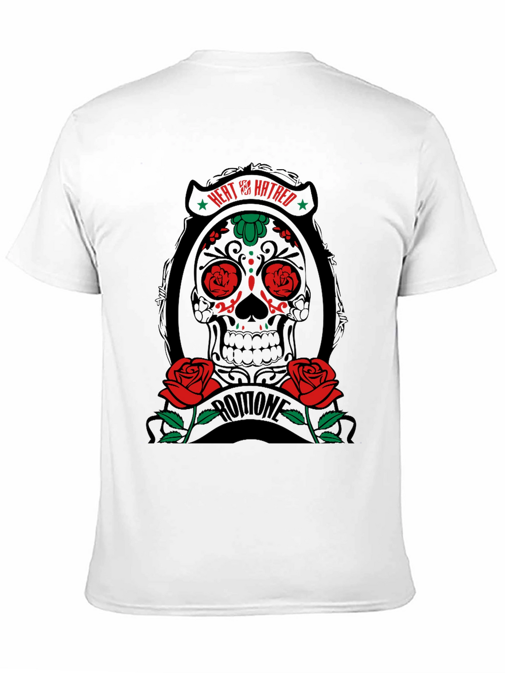 Heat & Hatred Skull Graphic Tee - Black