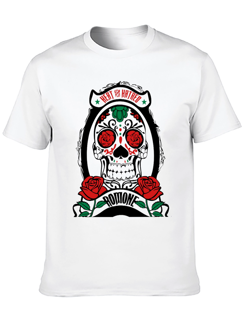Heat & Hatred Skull Graphic Tee - Black