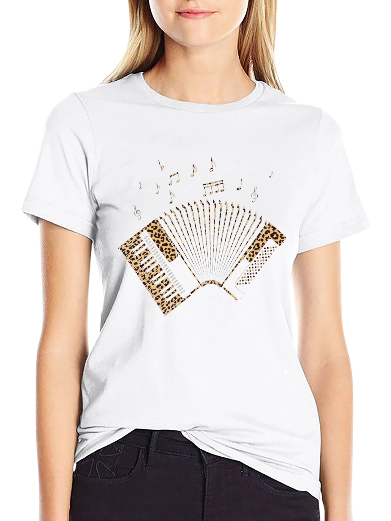 Black Accordion Graphic Tee