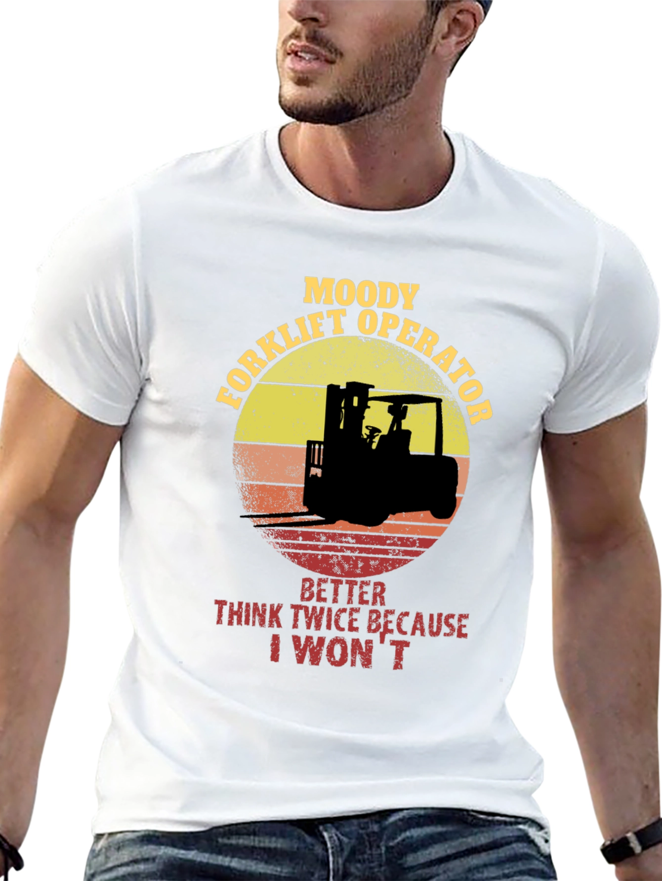 Moody Forklift Operator Graphic T-Shirt