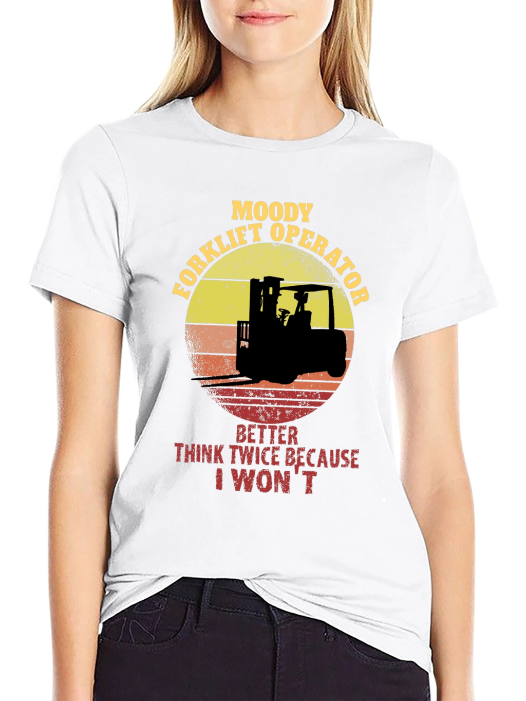 Moody Forklift Operator Graphic T-Shirt