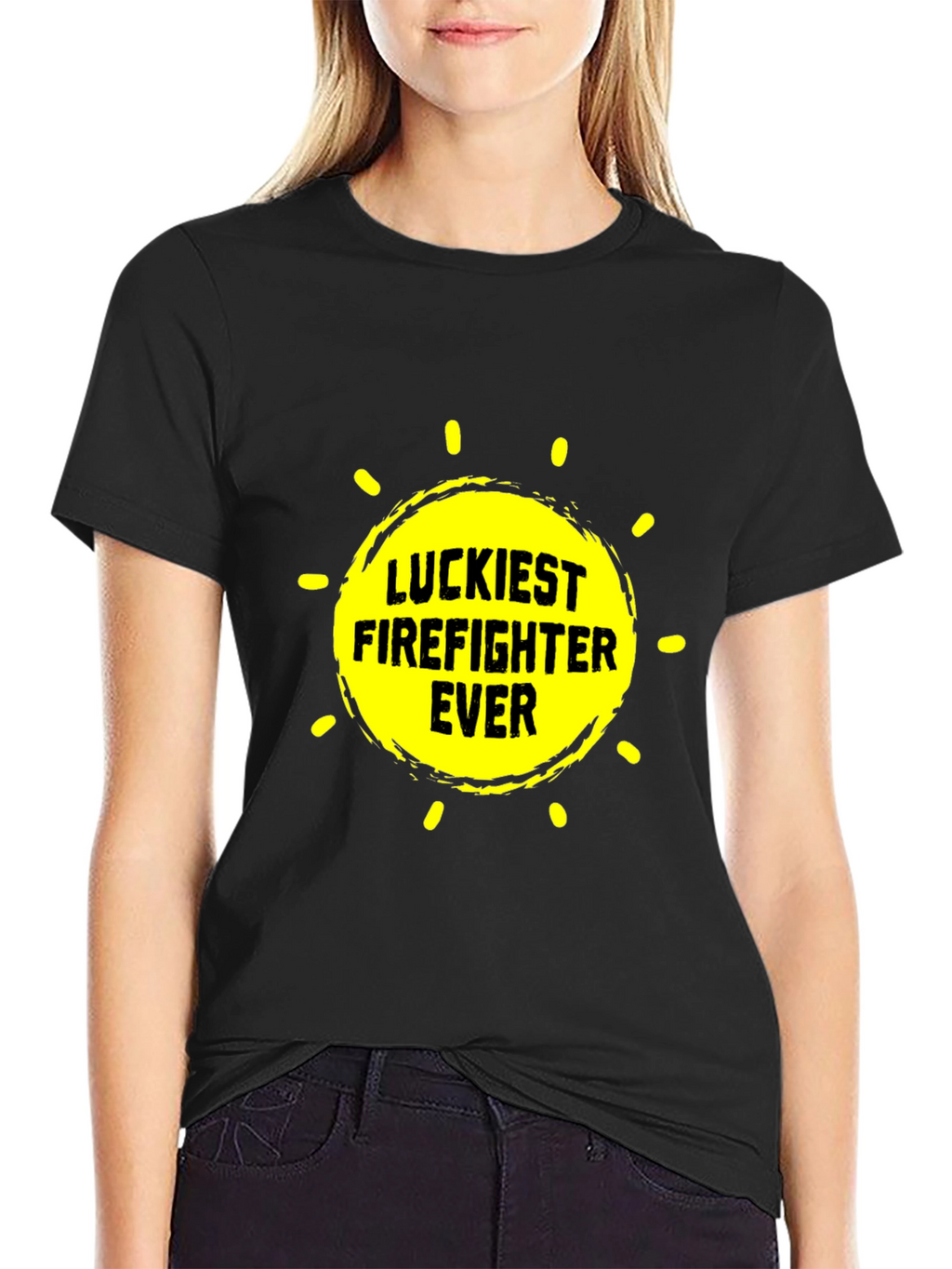 Luckiest Firefighter Ever Graphic Tee