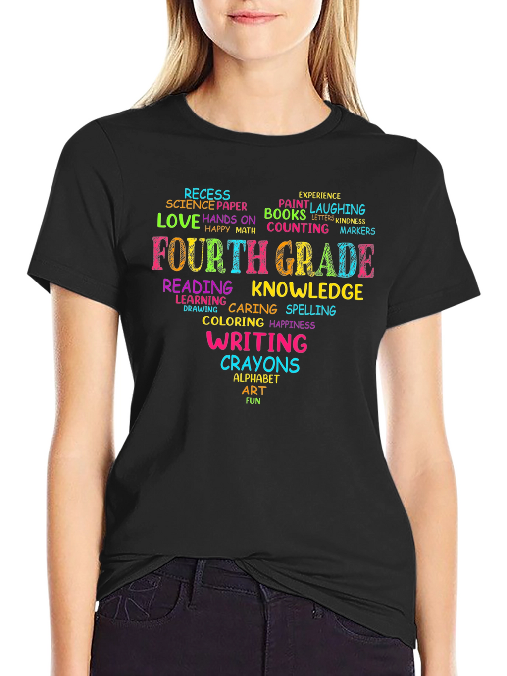 Fourth Grade Teacher Appreciation Heart T-Shirt
