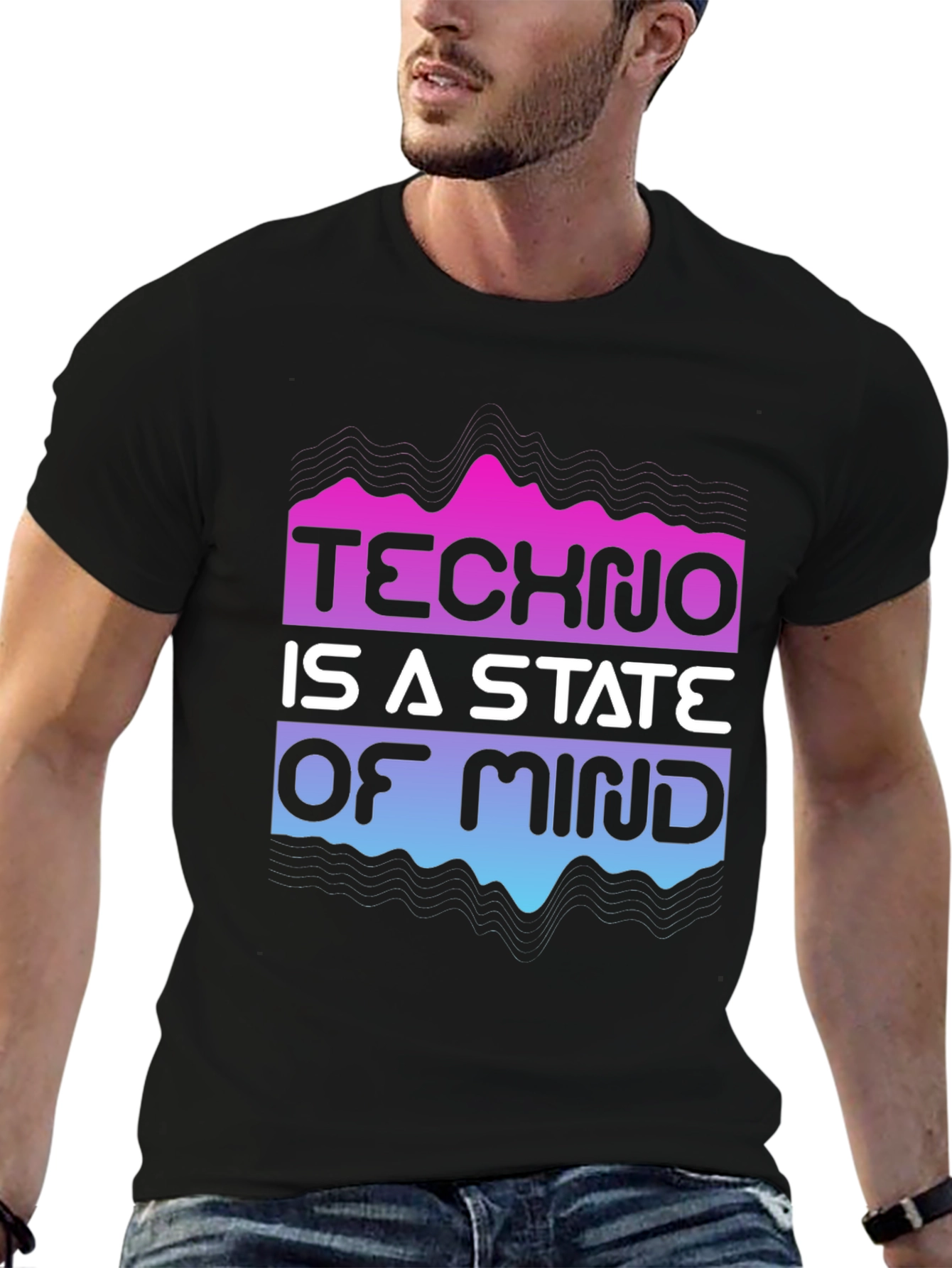 Techno State of Mind Graphic Tee - Black