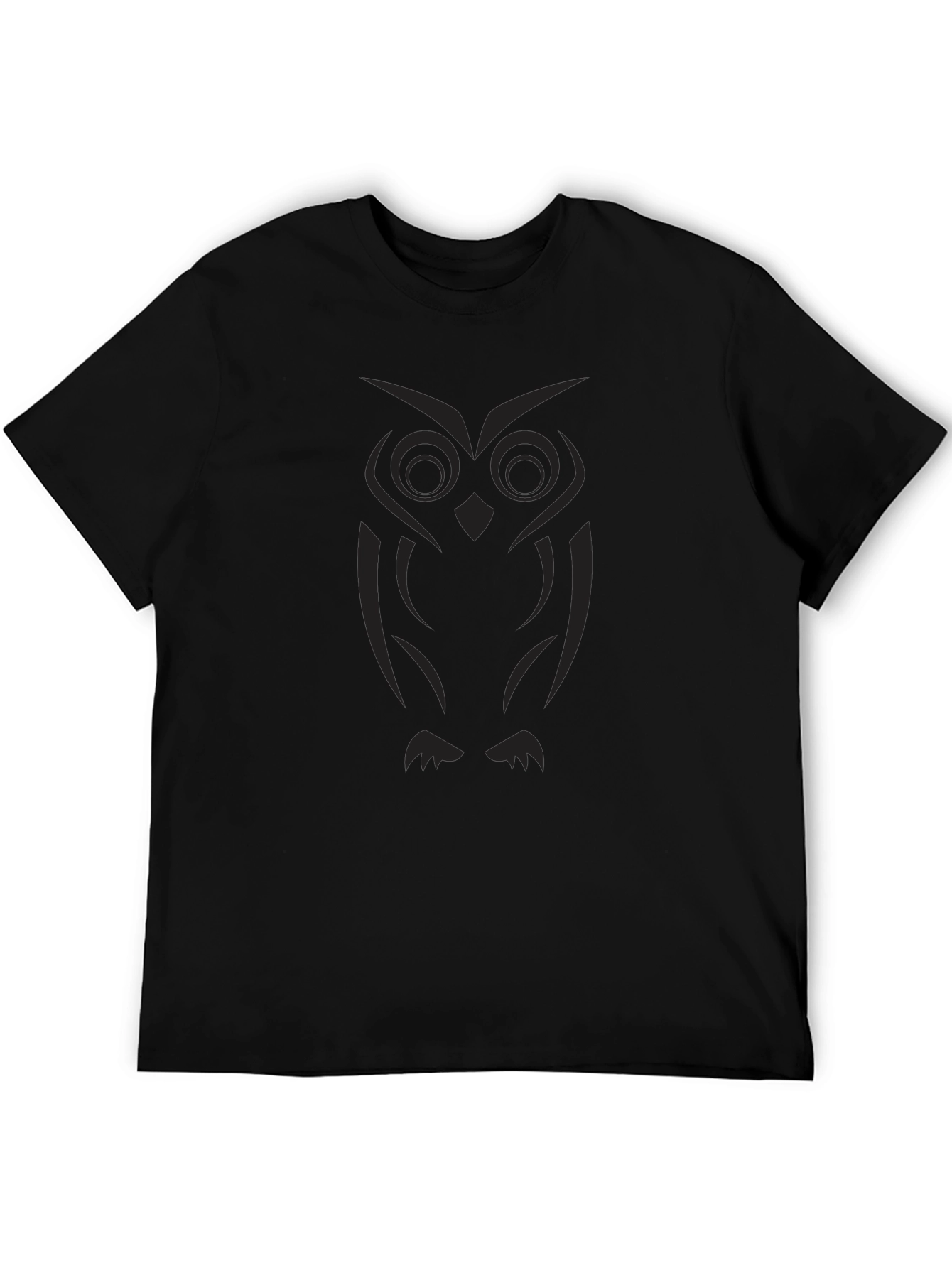 Black Owl Graphic Tee - Stylish Casual Wear