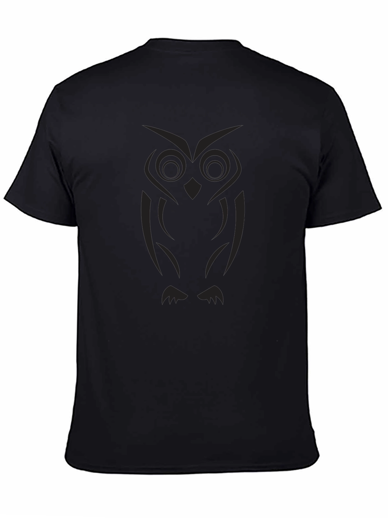 Black Owl Graphic Tee - Stylish Casual Wear
