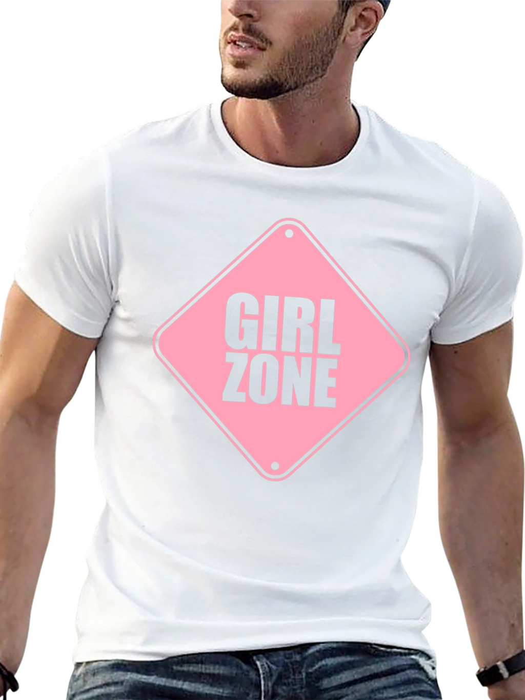 Girl Zone Graphic Tee - Black Crewneck T-Shirt