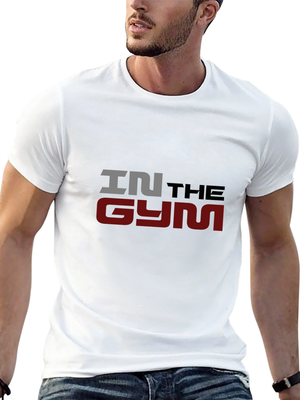 In The Gym Mens Black Graphic T-Shirt