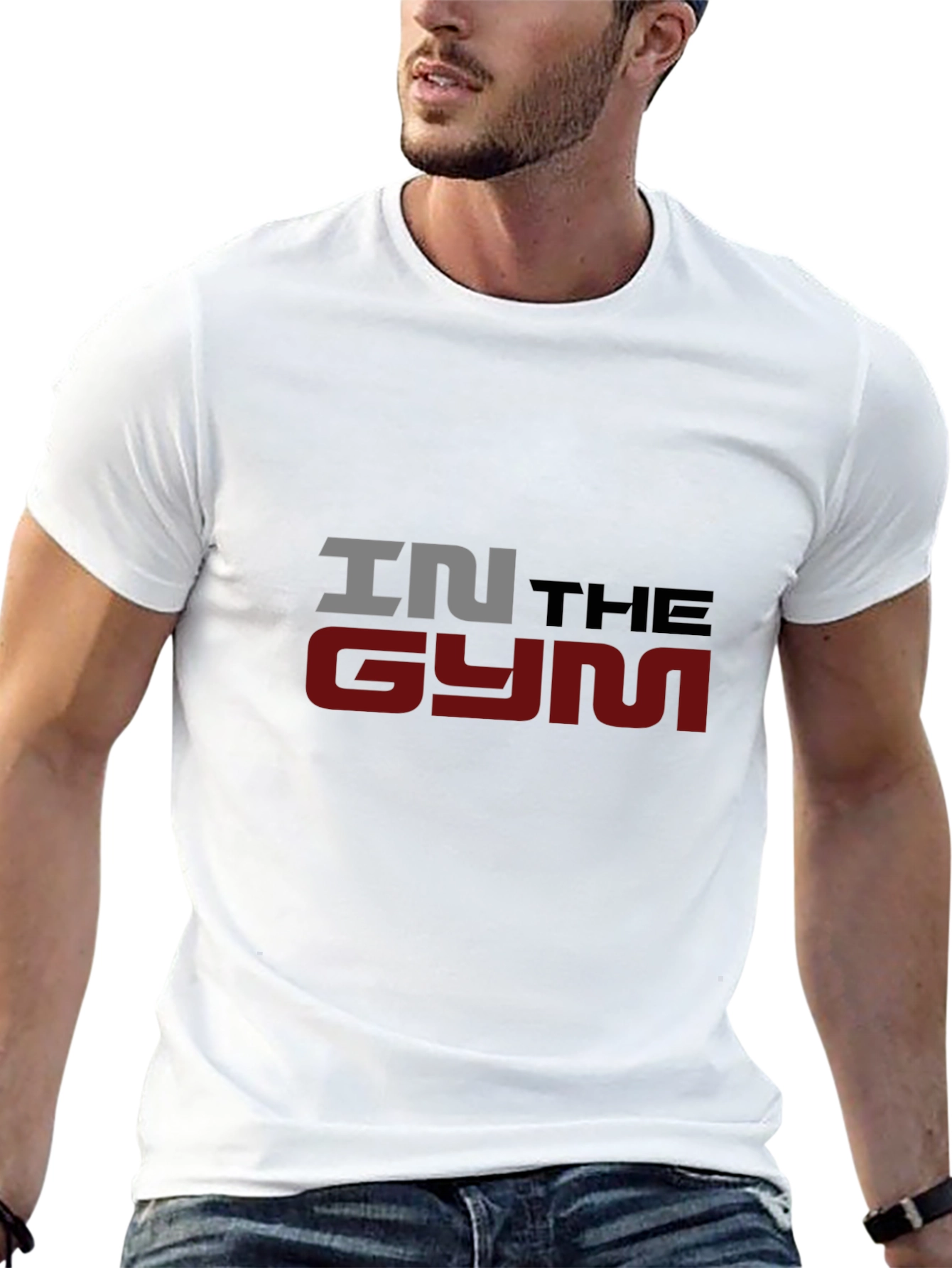 In The Gym Mens Black Graphic T-Shirt