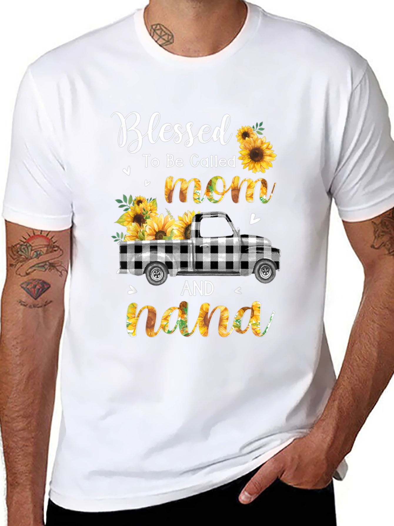 Blessed Mom & Nana Sunflower Truck T-Shirt