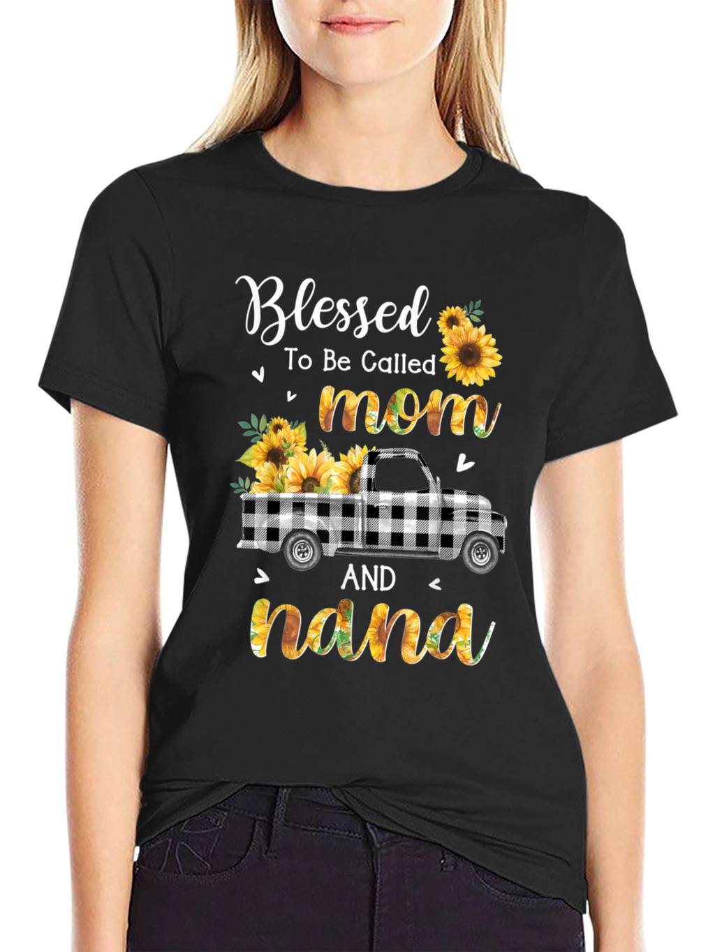 Blessed Mom & Nana Sunflower Truck T-Shirt