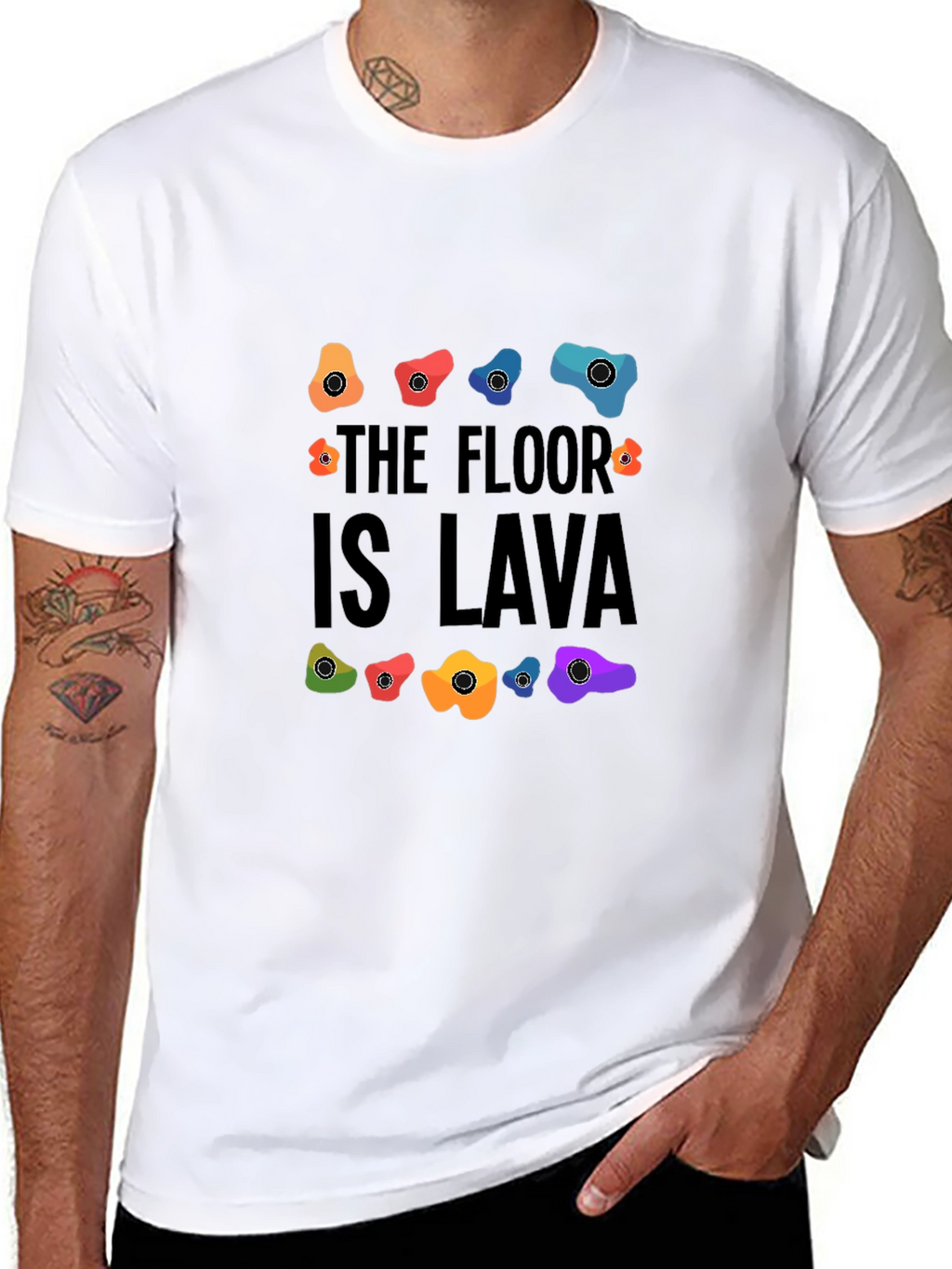 The Floor is Lava Climbing Holds Graphic Tee