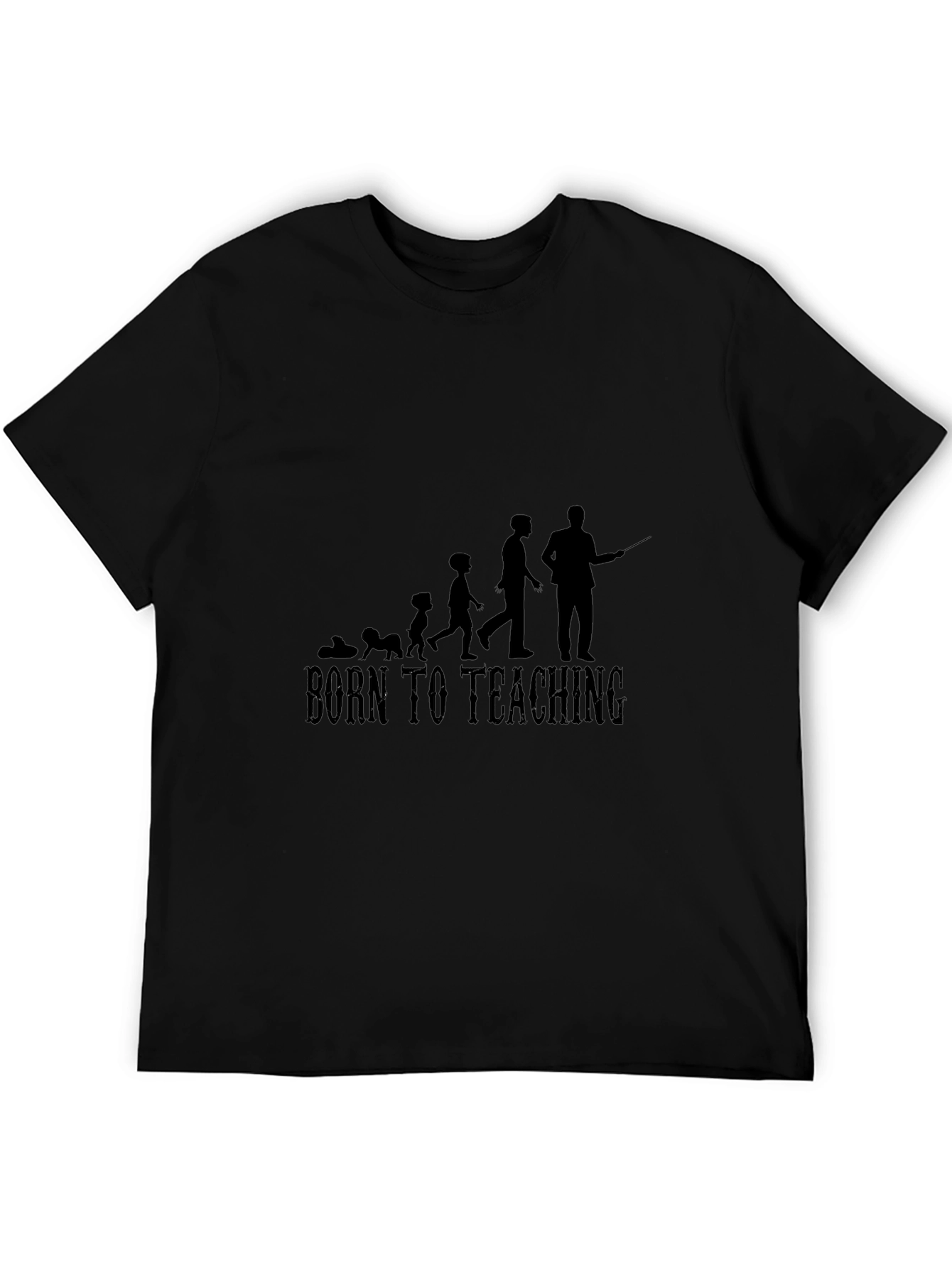 Born To Teaching Mens Black T-Shirt