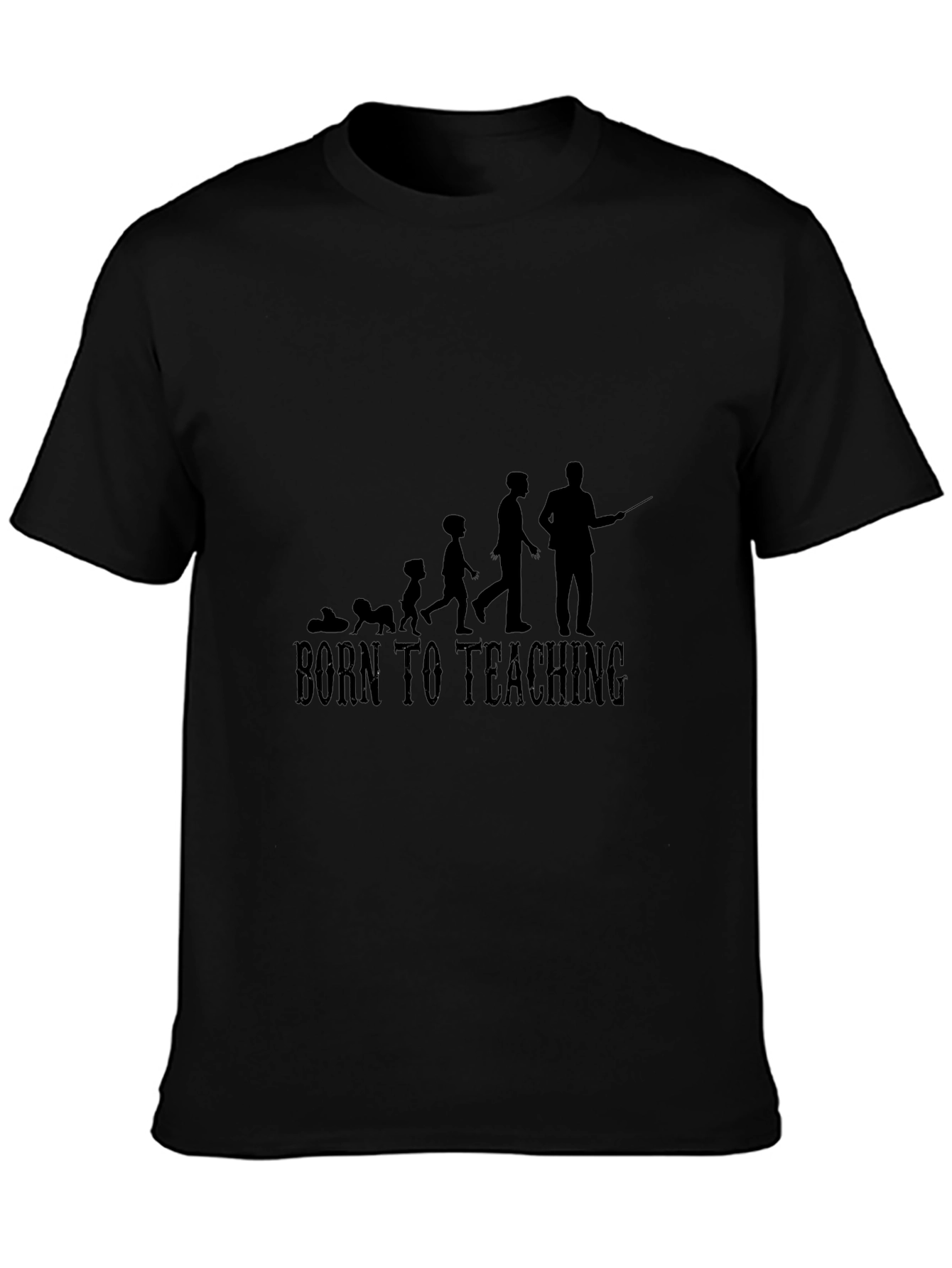 Born To Teaching Mens Black T-Shirt