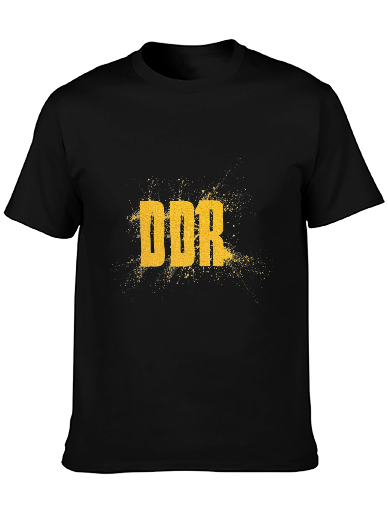 DDR Graphic Tee - Black Cotton Casual