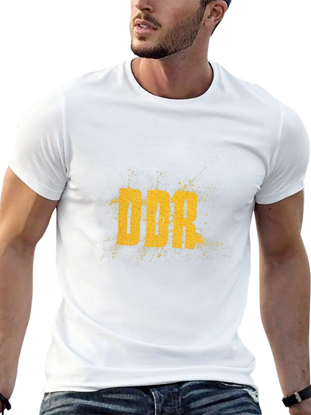 DDR Graphic Tee - Black Cotton Casual