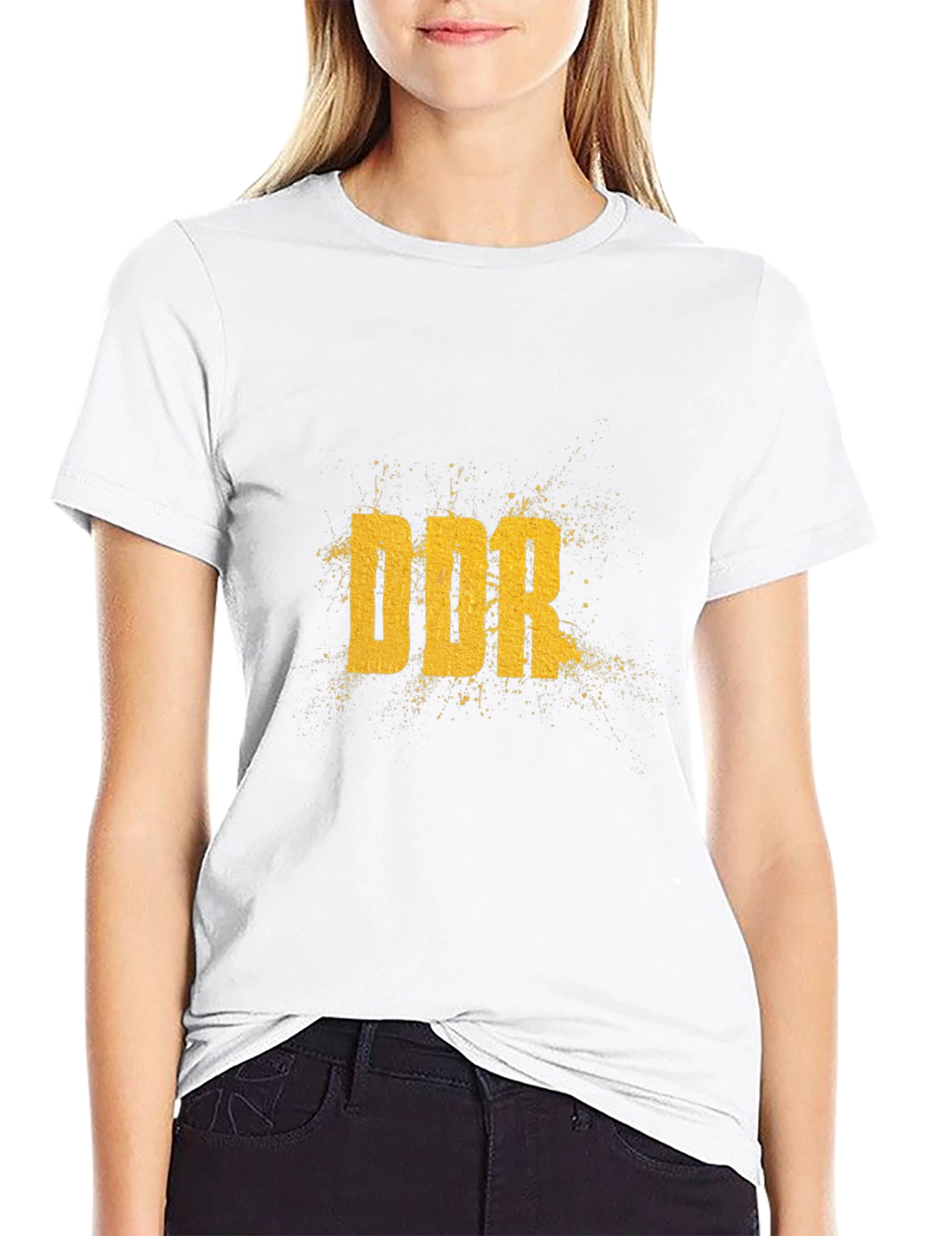 DDR Graphic Tee - Black Cotton Casual