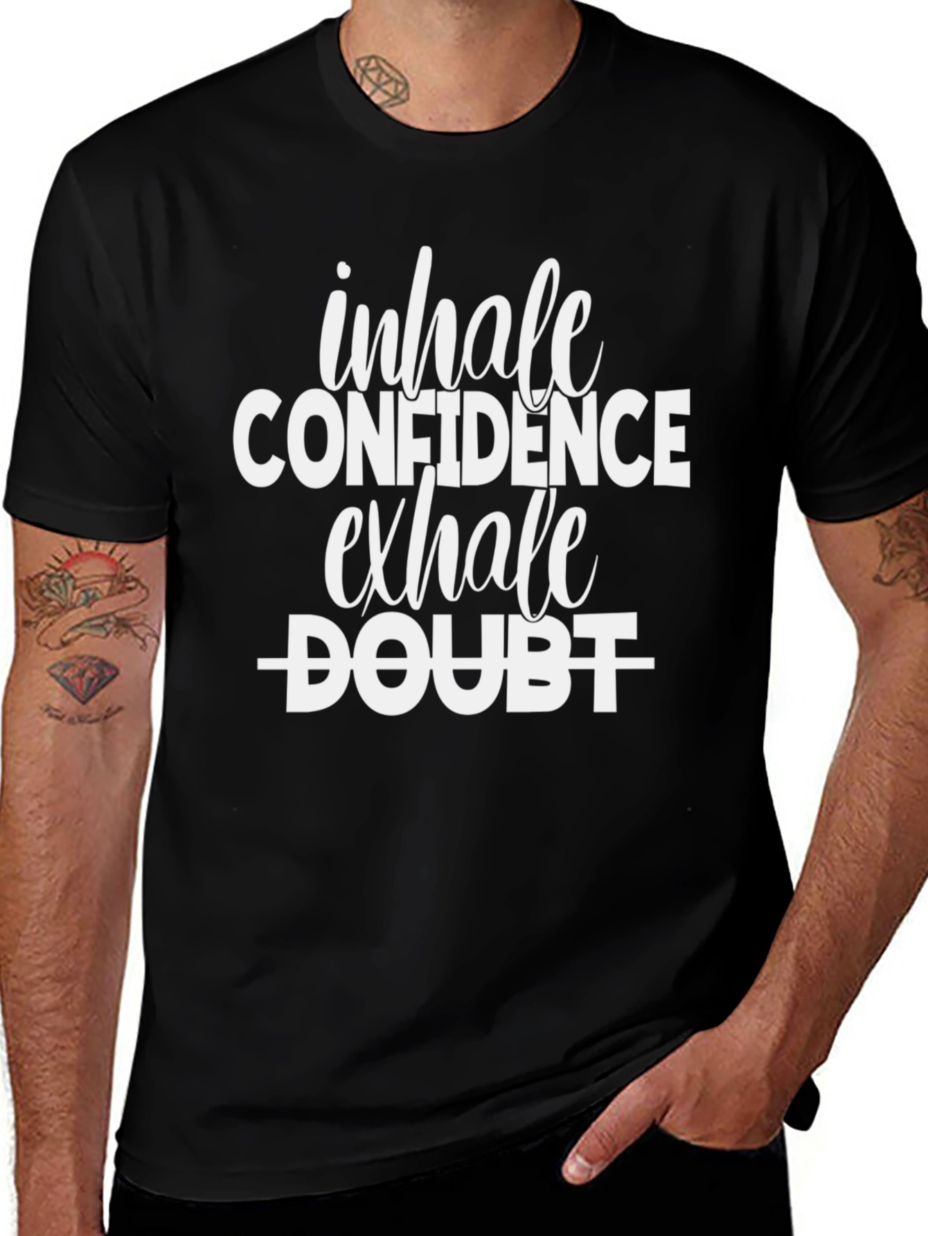 Inhale Confidence Exhale Doubt Graphic Tee