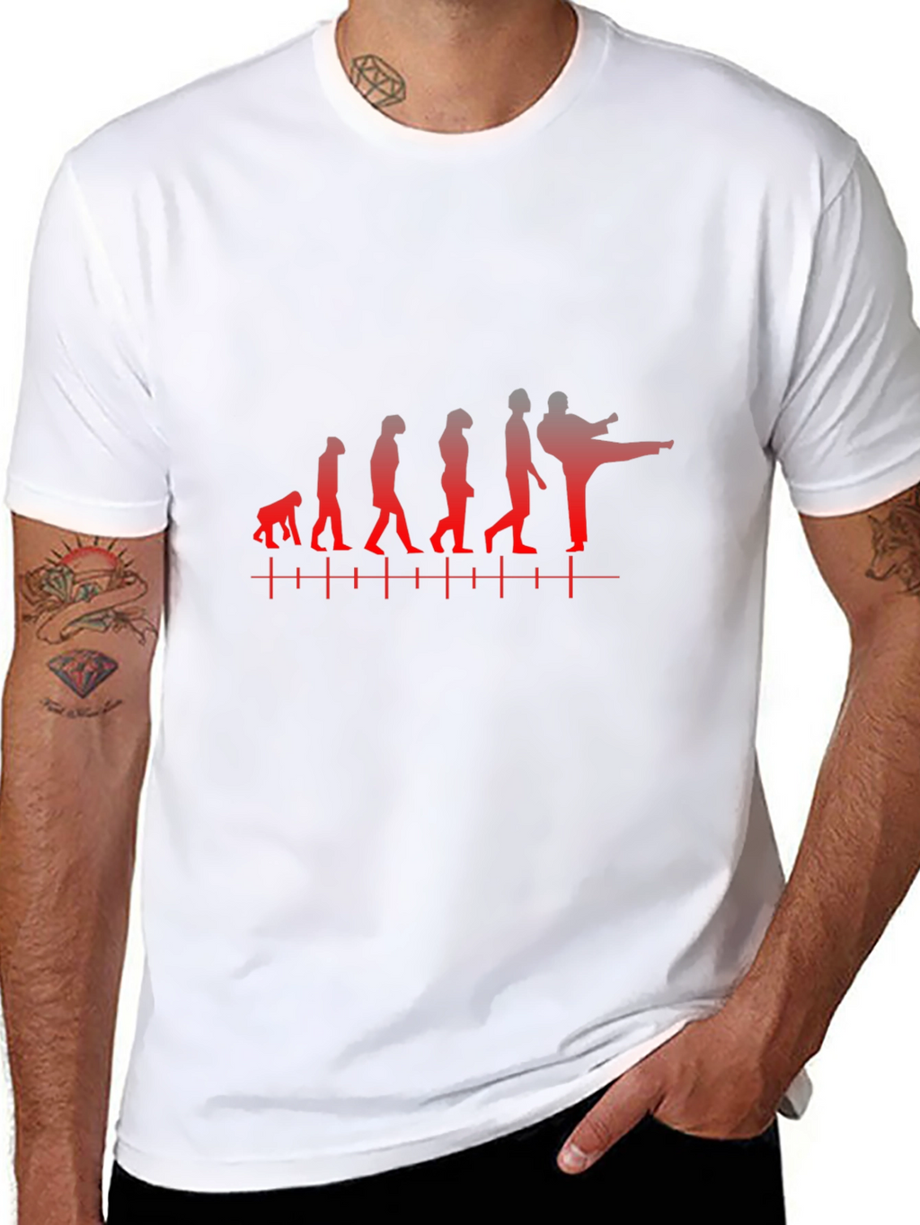 Evolution of Martial Arts Black T-Shirt