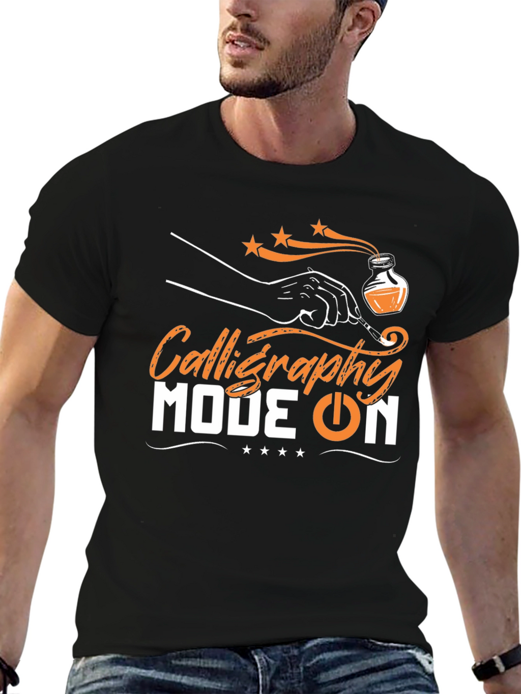Calligraphy Mode On Graphic T-Shirt