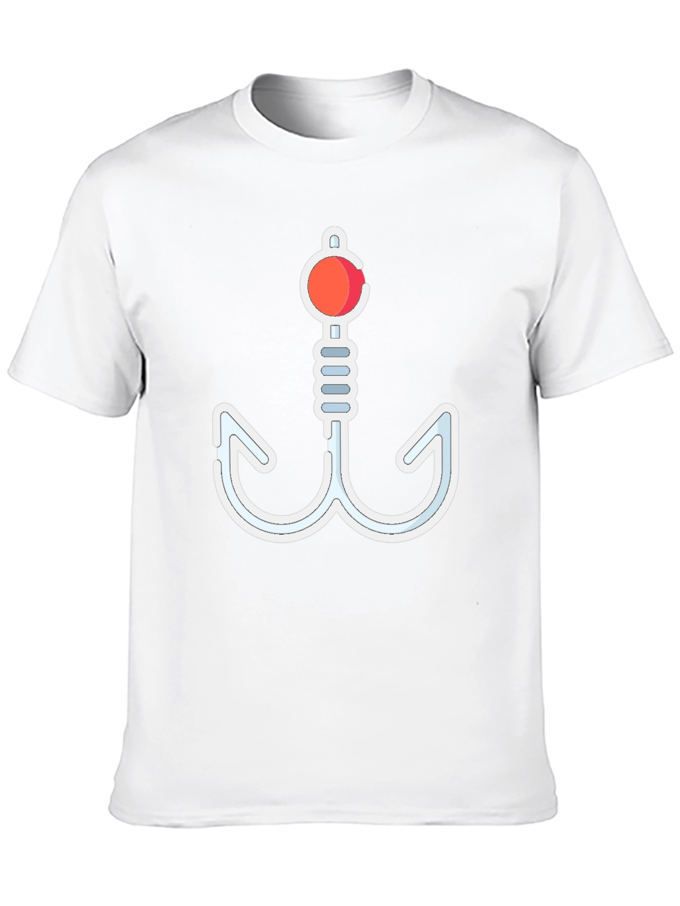 Novelty Fishing Hook Graphic T-Shirt