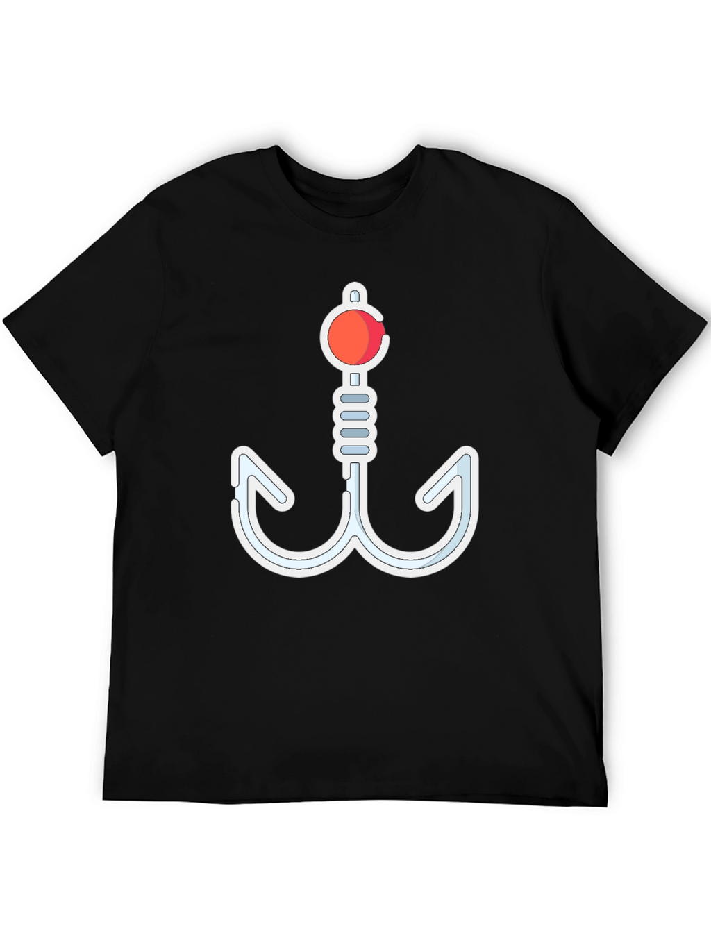 Novelty Fishing Hook Graphic T-Shirt