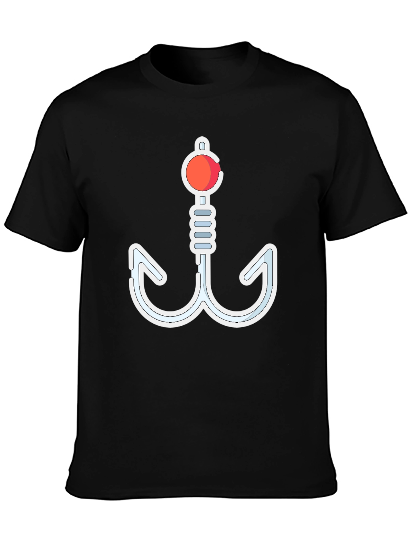 Novelty Fishing Hook Graphic T-Shirt