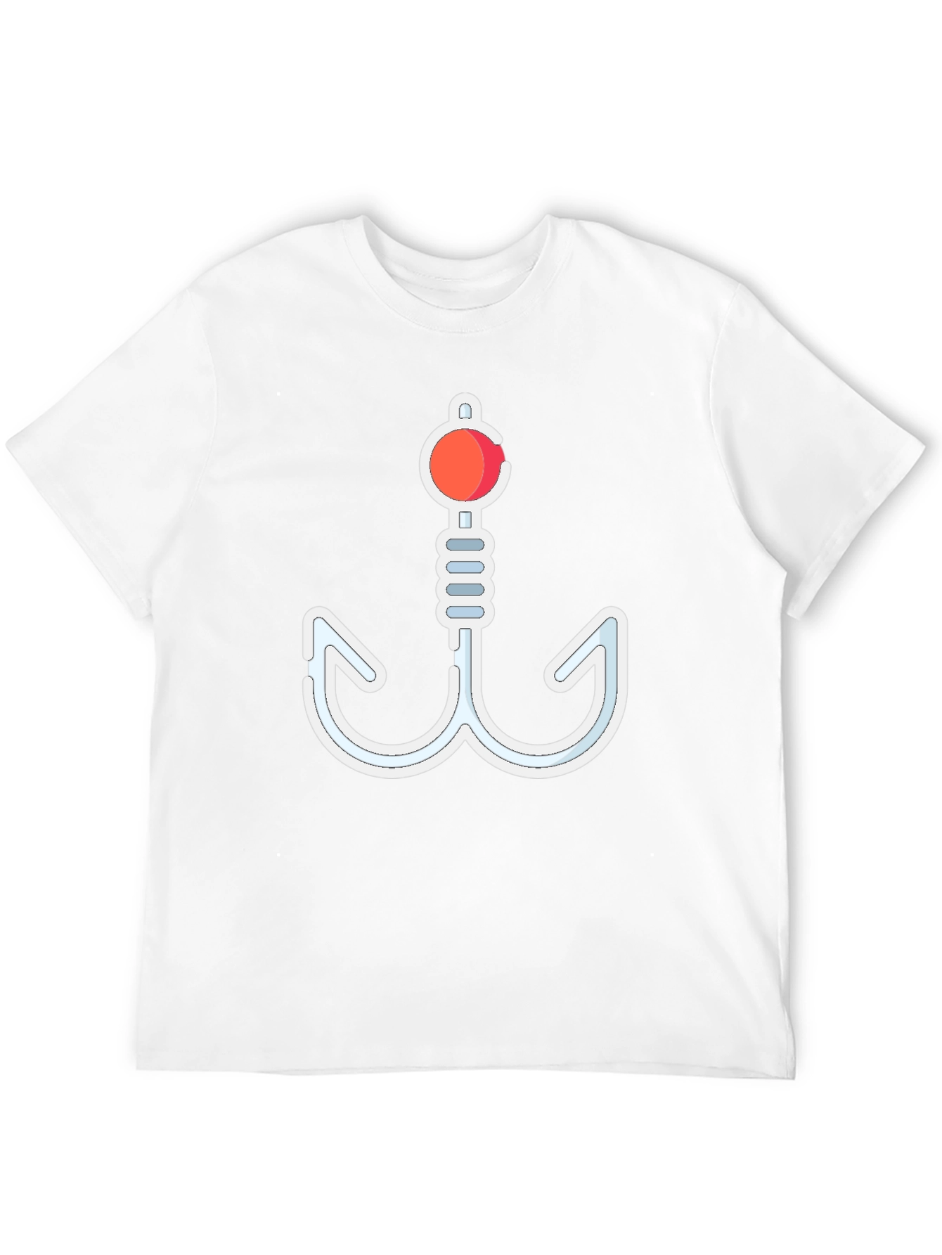 Novelty Fishing Hook Graphic T-Shirt