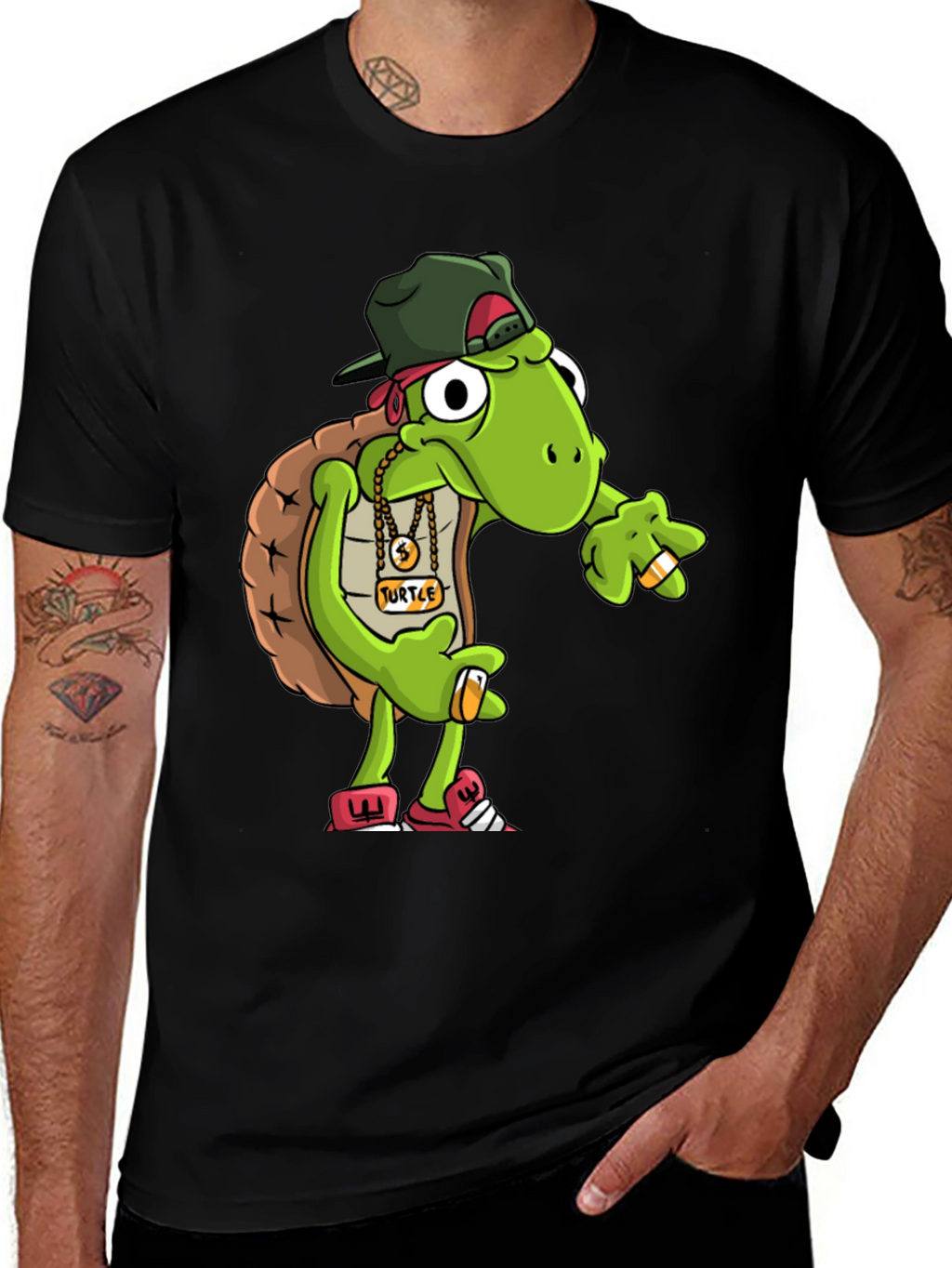 Gangster Turtle Graphic Tee