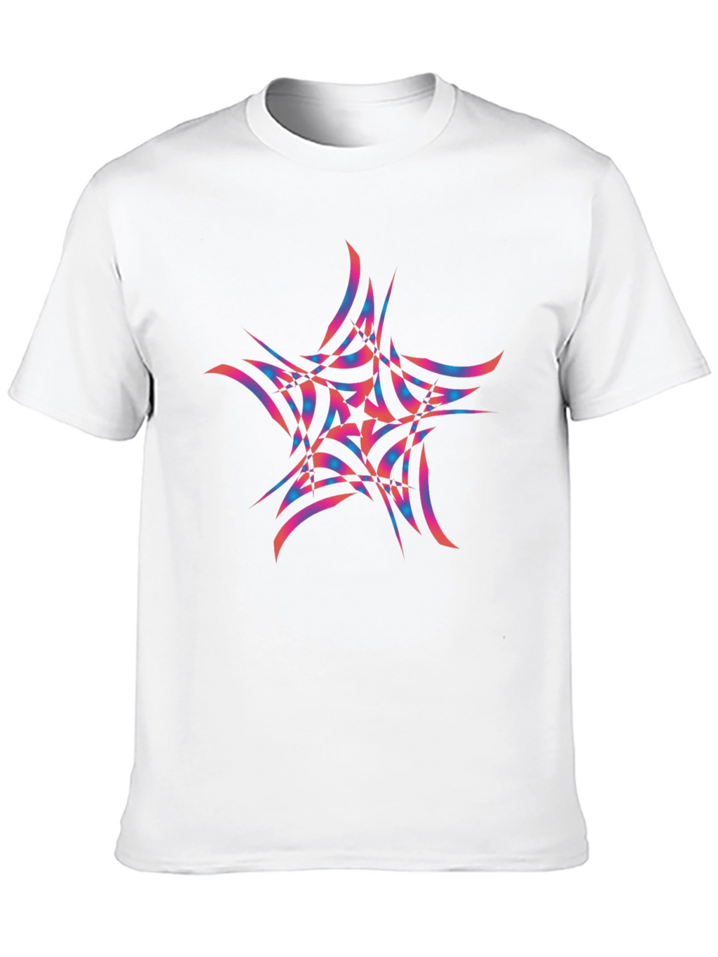 Abstract Star Graphic Black Tee