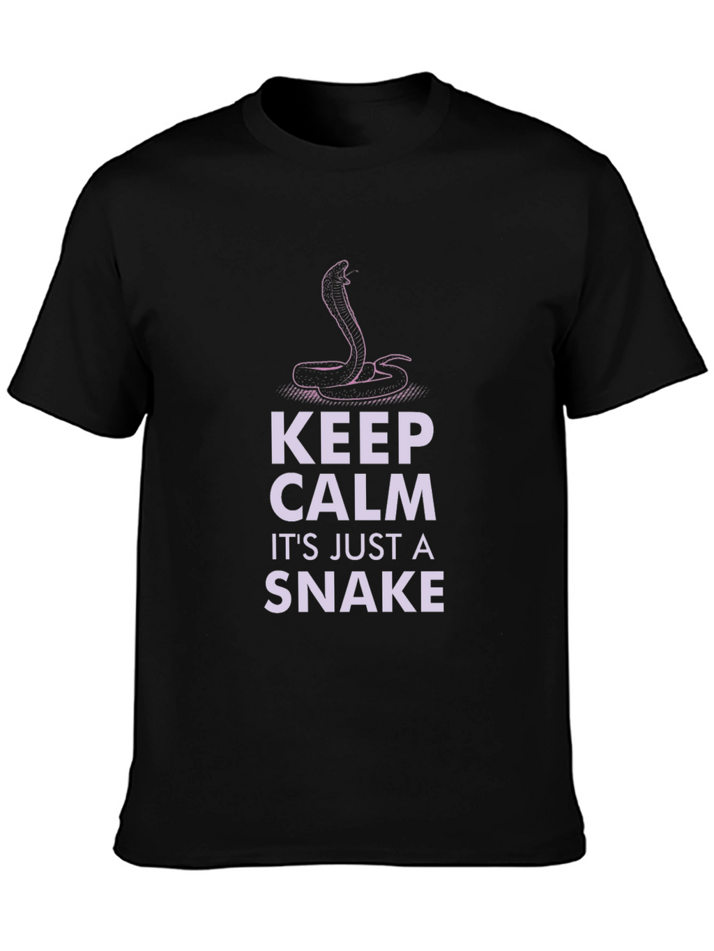 Keep Calm Its Just A Snake Black T-Shirt