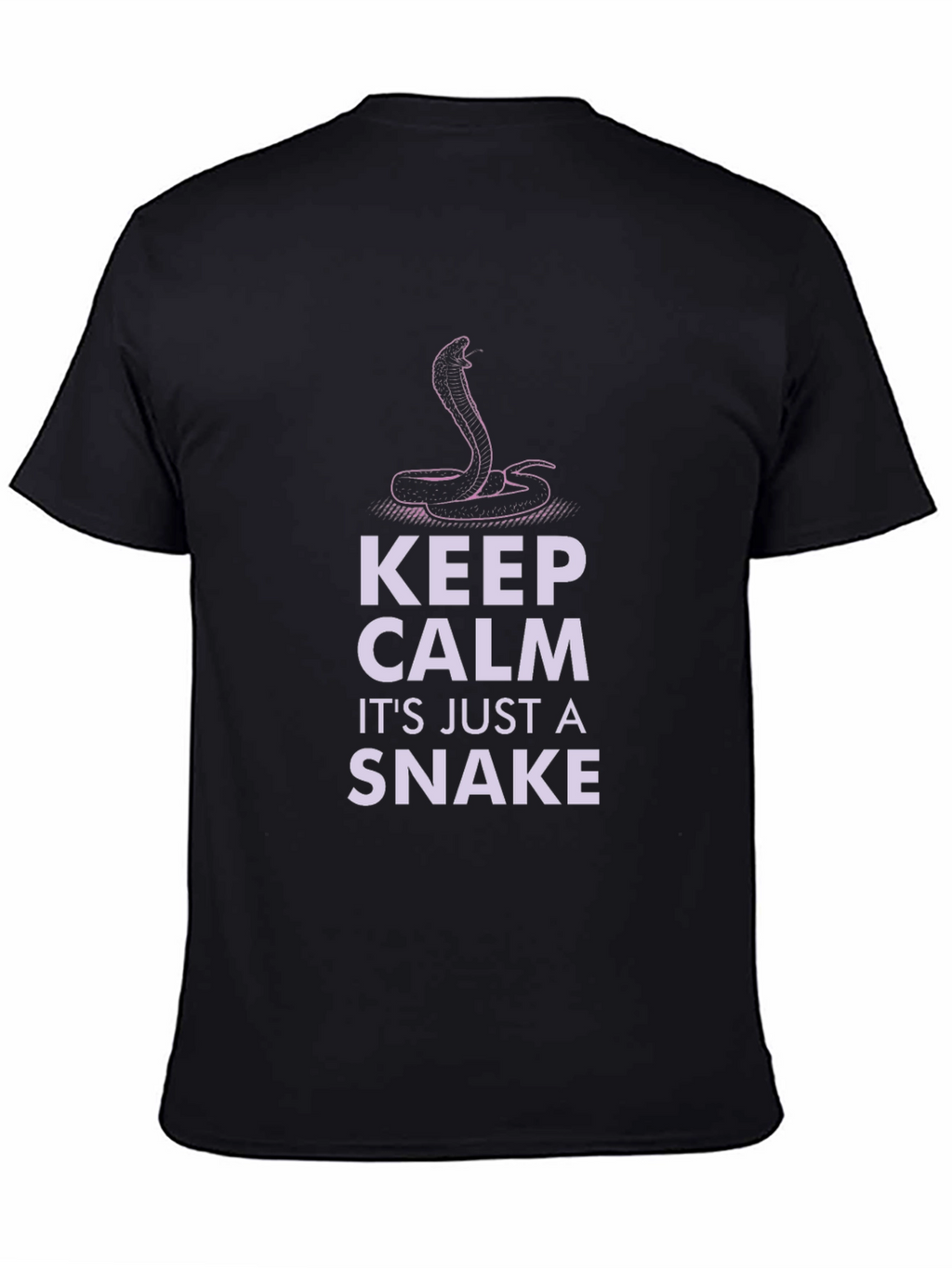 Keep Calm Its Just A Snake Black T-Shirt