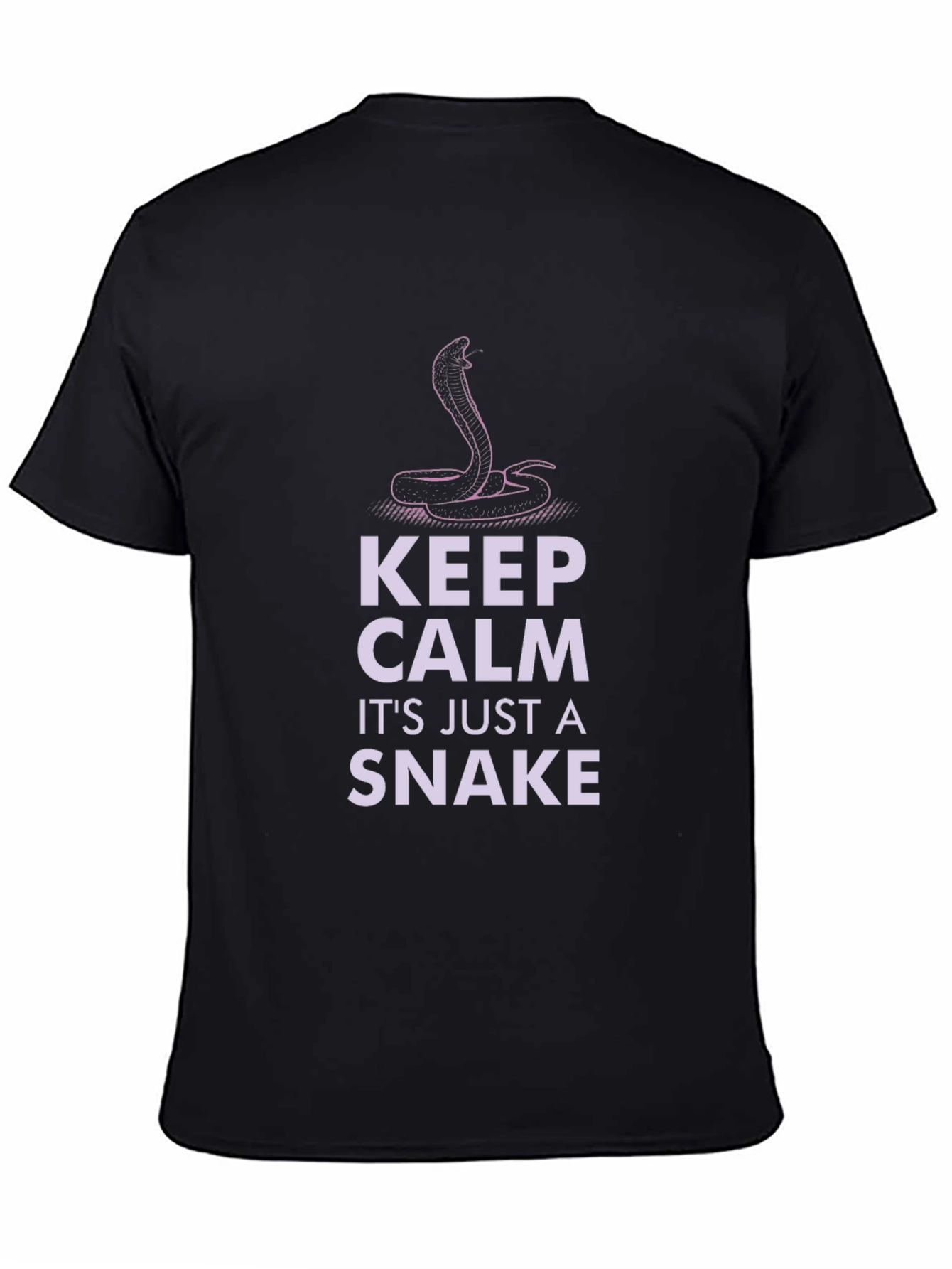 Keep Calm Its Just A Snake Black T-Shirt