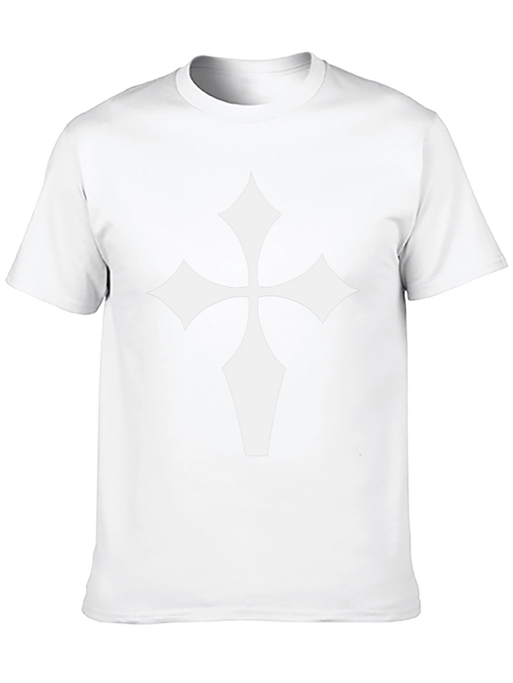 Black T-Shirt with White Cross Graphic