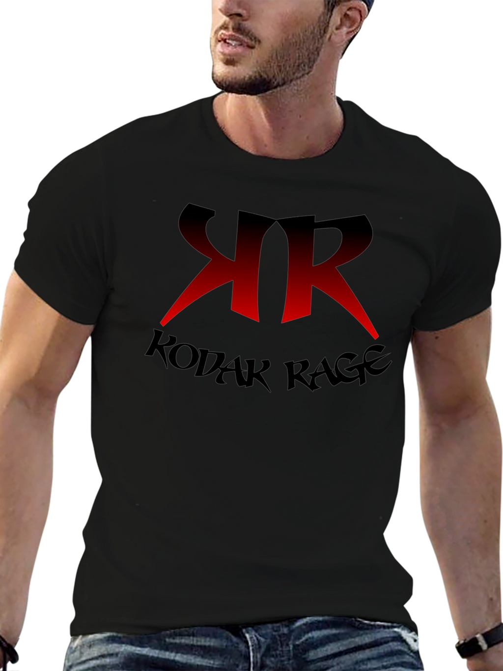 Kodak Rage Graphic Tee - Black Cotton Blend
