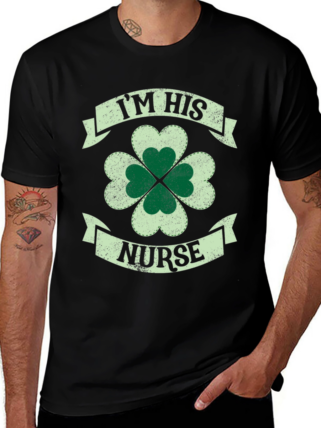 St. Patricks Day Im His Nurse Shamrock T-Shirt