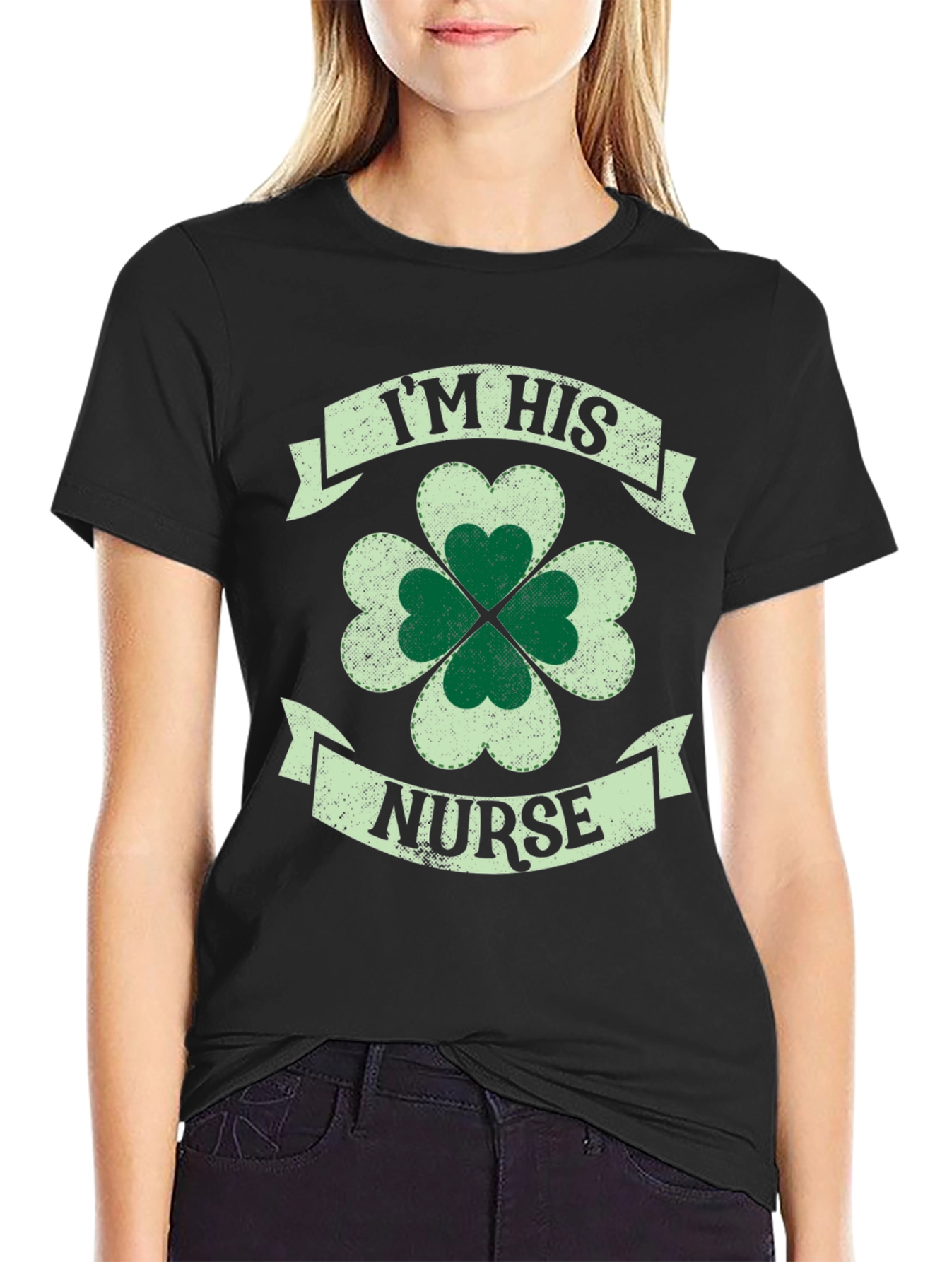 St. Patricks Day Im His Nurse Shamrock T-Shirt