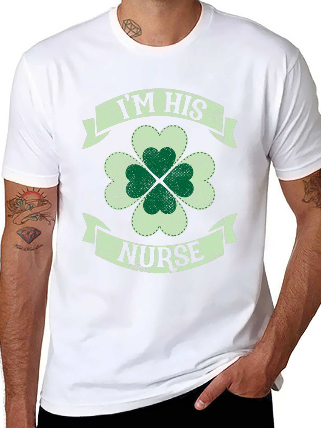 St. Patricks Day Im His Nurse Shamrock T-Shirt