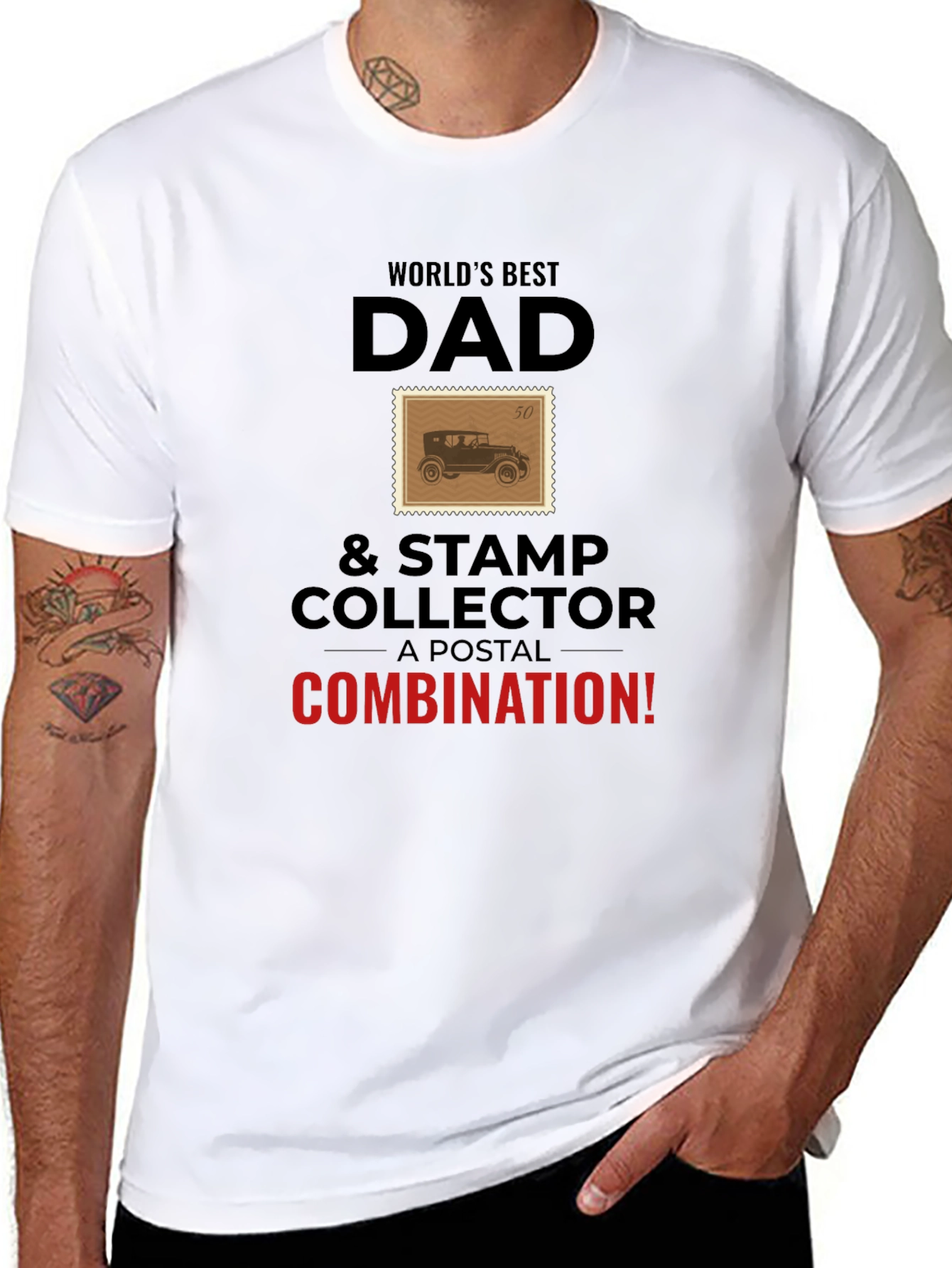 Worlds Best Dad Stamp Collector T-Shirt