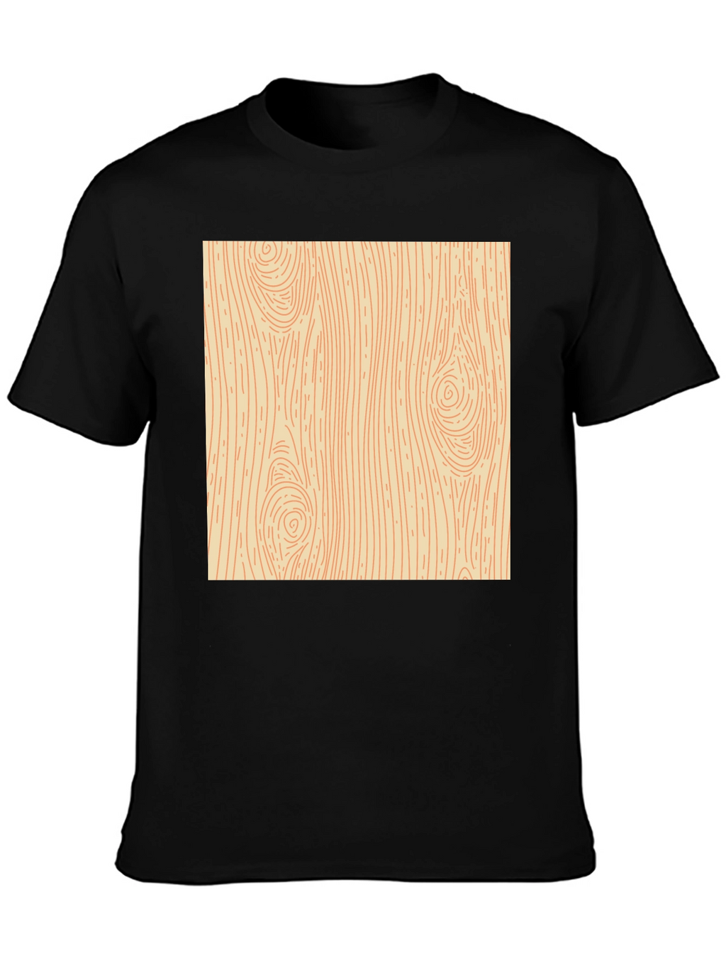 Wood Grain Graphic Tee - Novelty Print Shirt