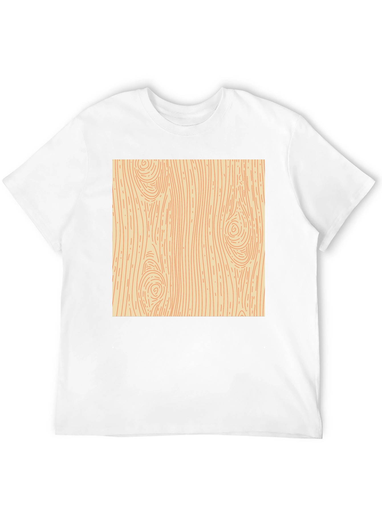 Wood Grain Graphic Tee - Novelty Print Shirt